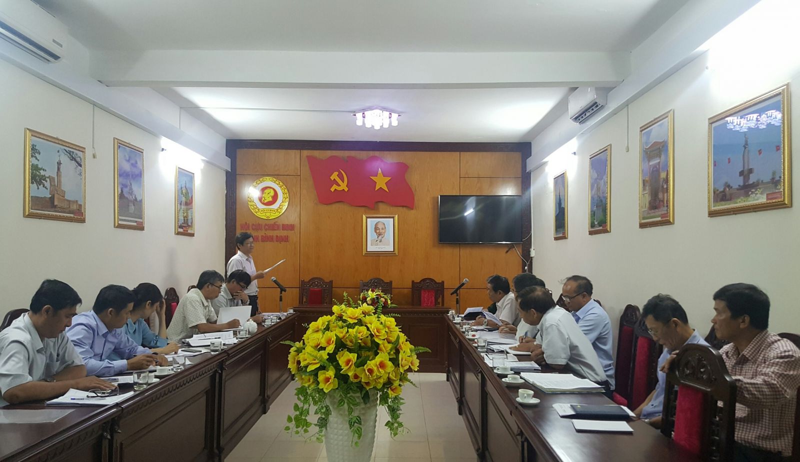 Đ/c Trương Đình Hy, Phó Giám đốc Sở Tư pháp, Ủy viên Hội đồng Phối hợp PBGDPL tỉnh – Trưởng đoàn kiểm tra đánh giá kết quả công tác PBGDPL của Hội Cựu chiến binh tỉnh