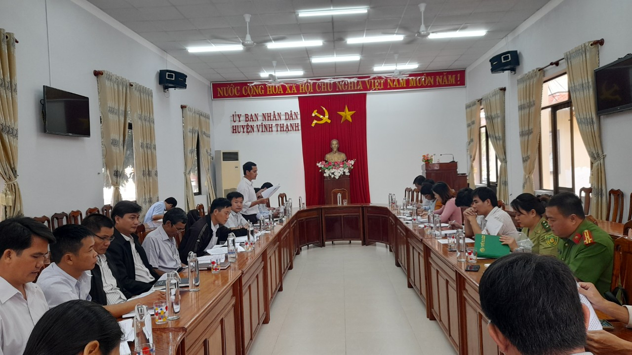 Kiểm tra tình hình thi hành pháp luật về bảo vệ môi trường tại Ủy ban nhân dân huyện Vĩnh Thạnh