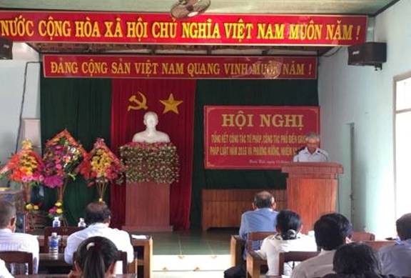 Hoài Hải (Hoài Nhơn): Hội nghị Tổng kết công tác tư pháp, công tác PBGDPL năm 2016, triển khai công tác tư pháp năm 2017