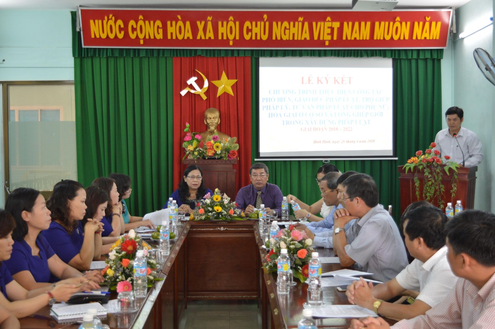 Lễ ký kết Chương trình phối hợp giữ Sở Tư pháp và Hội Liên hiệp Phụ nữ tỉnh  giai đoạn 2018-2022