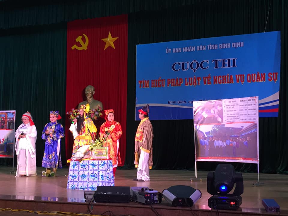 Chung khảo Cuộc thi Tìm hiểu pháp luật về Nghĩa vụ quân sự:  Đội thi thị xã An Nhơn giành giải nhất 