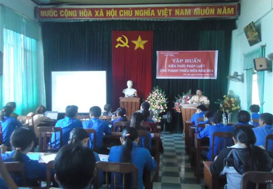 Sở Tư pháp Bình Định: Tổ chức tập huấn kiến thức pháp luật cho thanh thiếu niên năm 2014