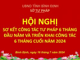 Sở Tư pháp Bình Định tổ chức hội nghị sơ kết công tác tư pháp 6 tháng đầu năm và triển khai chương trình công tác 6 tháng cuối năm 2024