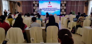 (Quang cảnh Hội nghị tập huấn kiến thức, kỹ năng chuyên sâu về pháp luật quốc tế  và giải quyết tranh chấp đầu tư quốc tế)