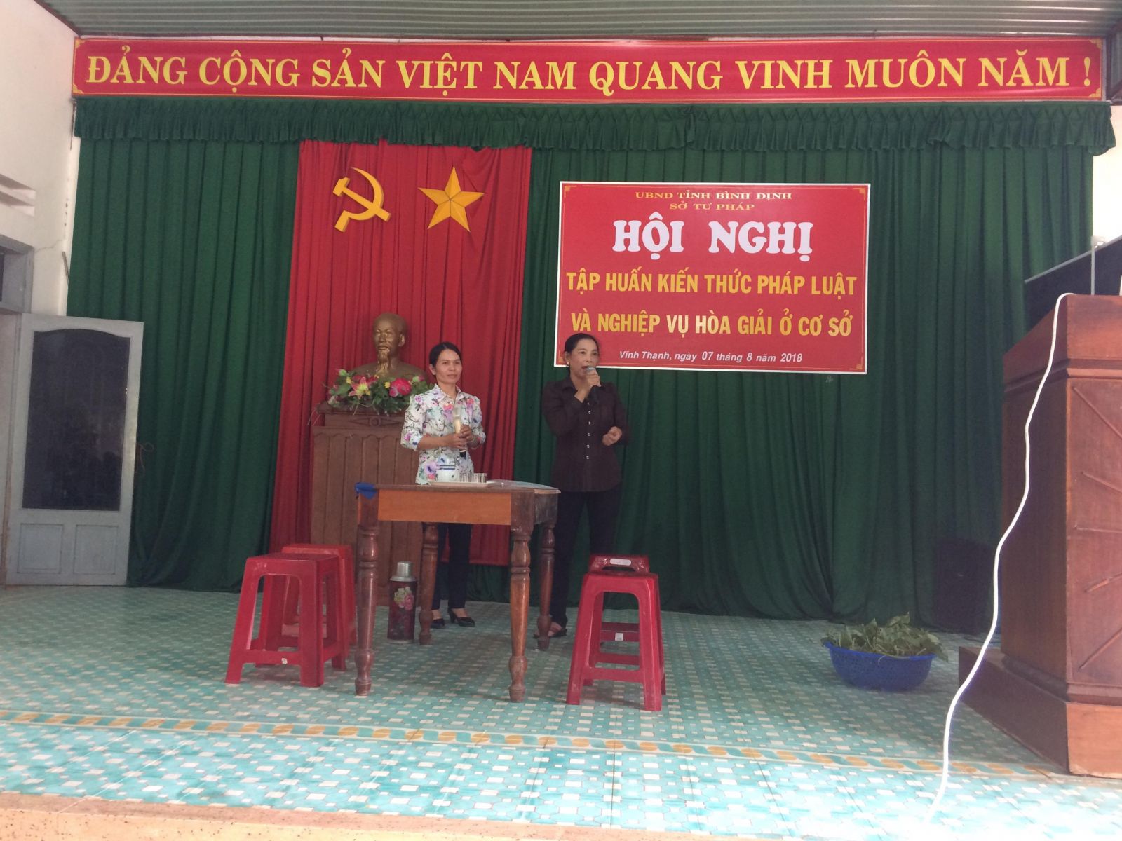 Sở Tư pháp tổ chức Hội nghị Tập huấn kiến thức pháp luật và nghiệp vụ hòa giải ở cơ sở tại huyện Vĩnh Thạnh