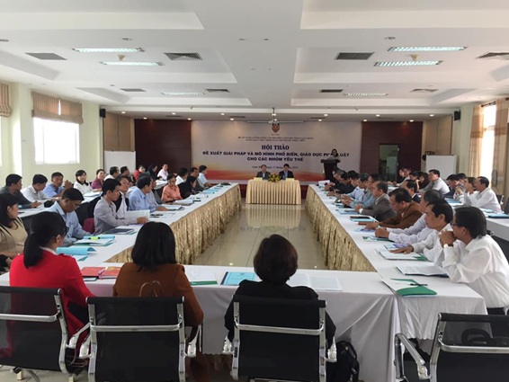 Hội thảo “Đề xuất giải pháp và mô hình phổ biến, giáo dục pháp luật cho các nhóm yếu thế và người dân tộc thiểu số”