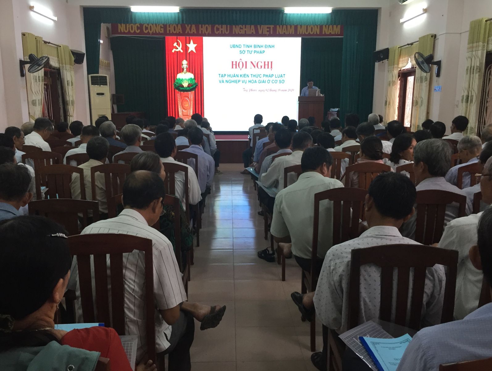 Sở Tư pháp: Hội nghị tập huấn kiến thức pháp luật và nghiệp vụ hòa giải ở cơ sở tại huyện Tuy Phước
