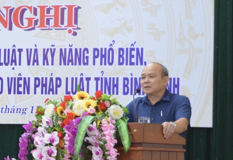 Tập huấn kiến thức pháp luật và kỹ năng phổ biến, giáo dục pháp luật cho báo cáo viên pháp luật tỉnh Bình Định