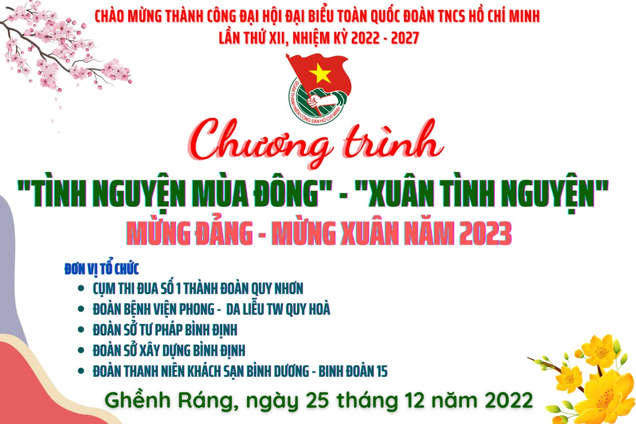 Chương trình “Tình nguyện mùa đông” - “Xuân tình nguyện”năm 2023 tại Làng Phong Quy Hoà, Ghềnh Ráng, Tp. Quy Nhơn