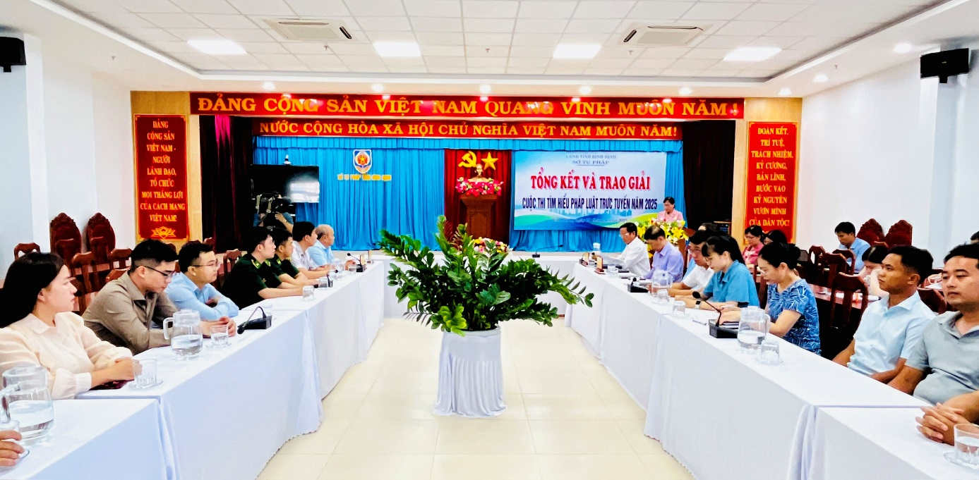 Sở Tư pháp tỉnh Bình Định: Tổng kết, trao giải Cuộc thi “Tìm hiểu pháp luật trực tuyến năm 2025”