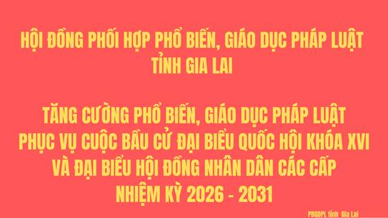 Tăng cường phổ biến, giáo dục pháp luật phục vụ cuộc bầu cử đại biểu Quốc hội khóa XVI và đại biểu Hội đồng nhân dân các cấp nhiệm kỳ 2026 – 2031